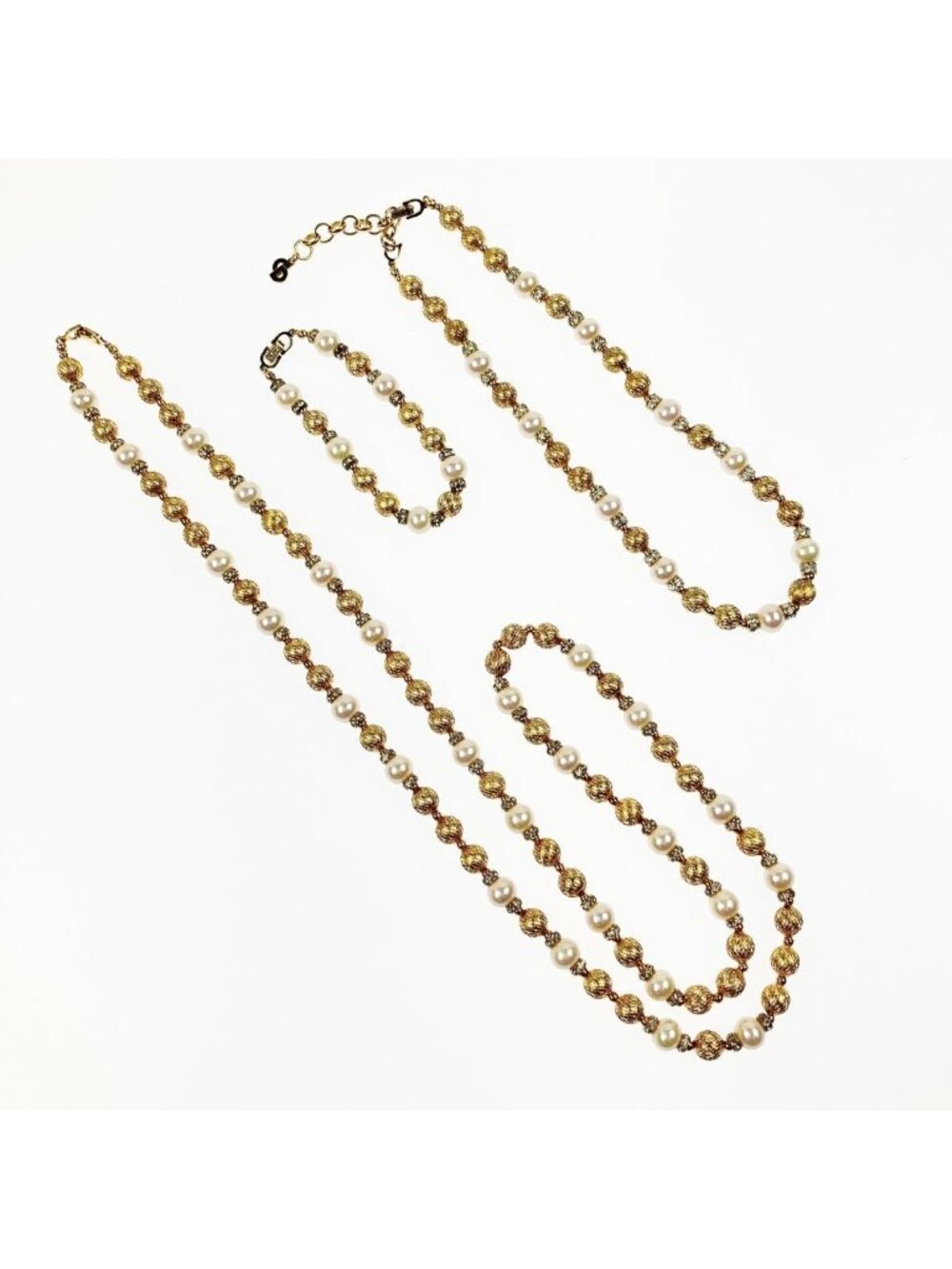 Christian Dior Faux Pearl Long Necklace 90 cm 42 - Picture 4 of 9